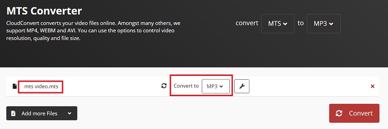 Используйте CloudConvert, чтобы превратить МТС в MP3