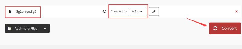 Converteer gratis 3G2 naar MP4 online