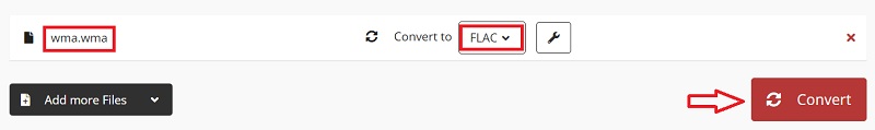 Converter WMA para FLAC Online