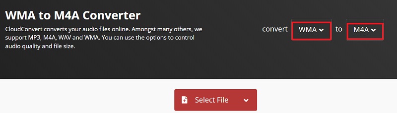 Online WMA to M4A Converter