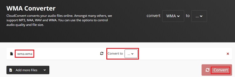 Convert WMA to WMV Online