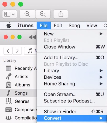 Converta AIFC para MP3 via iTunes
