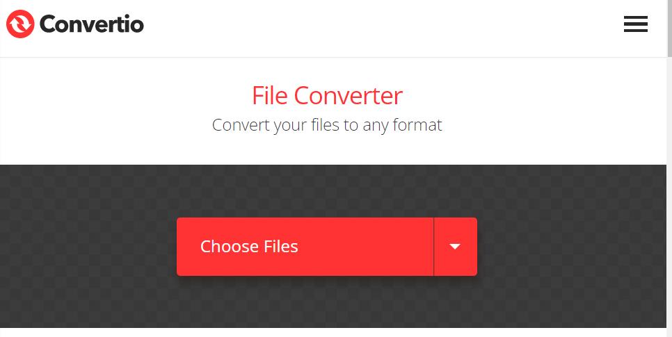 Convertio.co para alterar arquivos WMV para o formato DivX