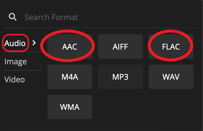 Conversor online de FLAC para AAC