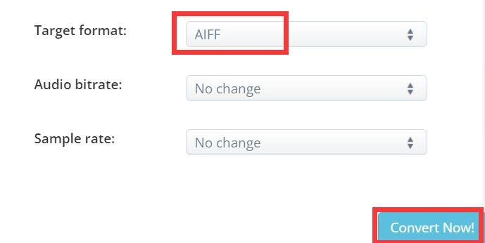 Converter FLAC para AIFF online