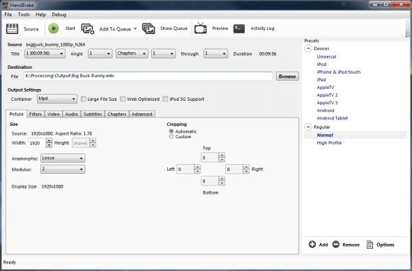 Convert 3GP To MP4 Using HandBrake On Windows 10