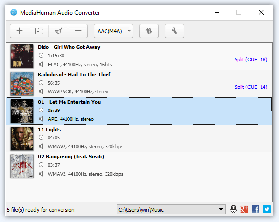 Converter M4A em MP3 usando um conversor de áudio