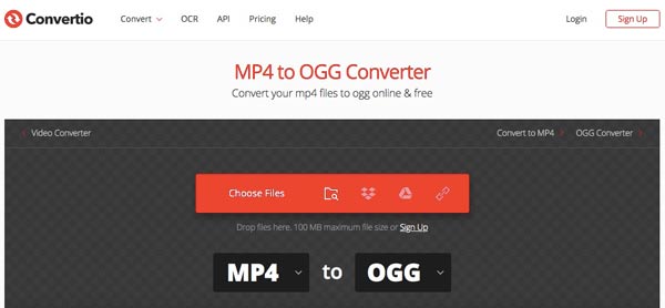 Converteer MP4 naar OGG online