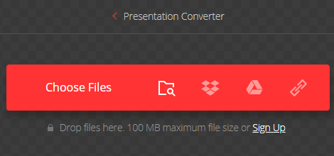 Преобразование PowerPoint в Video Convertio