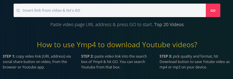 Конвертируйте YouTube в MP4 через YMP4