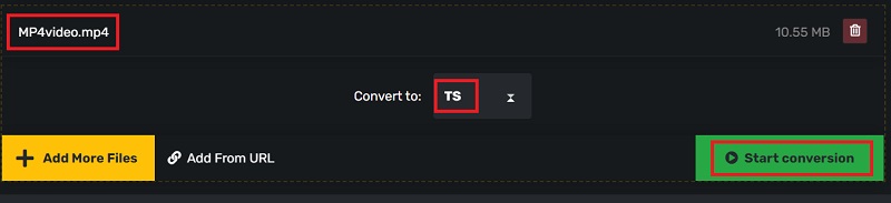 Verander MP4 gratis in TS
