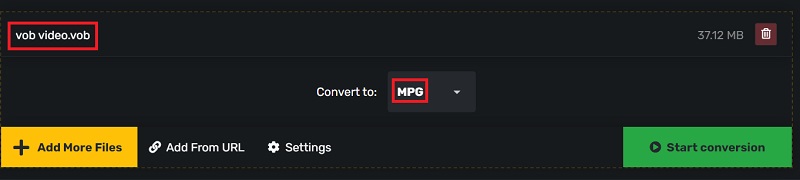 Convert VOB to MPG for Free
