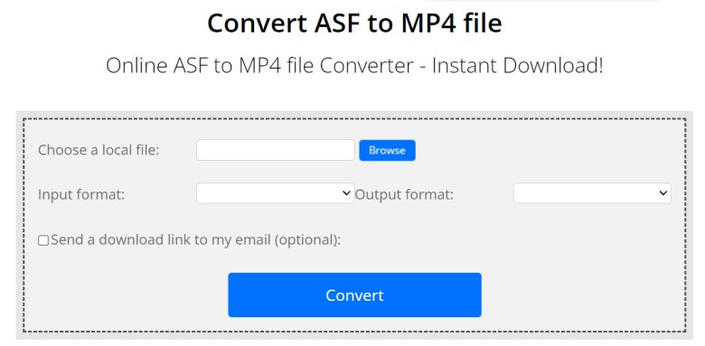 在线 ASF 到 MP4 转换器