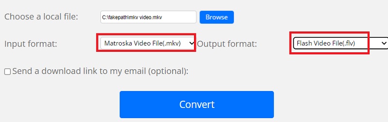 Turn MKV into FLV Online