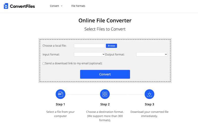 Use ConvertFiles para alterar MPEG para VOB