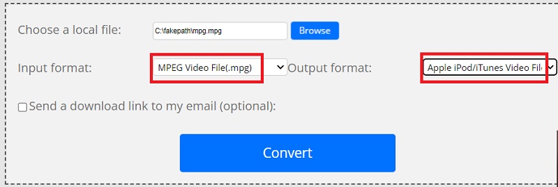 Convert MPG to M4V with Online Tools