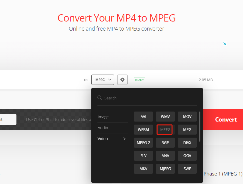 Converteer 3GP naar MPEG online