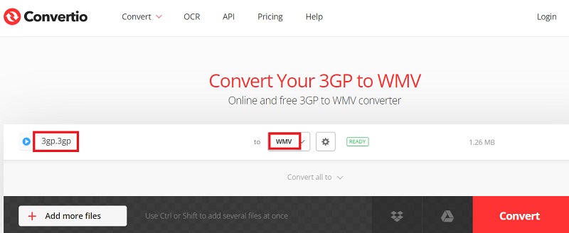 Easily Convert 3GP to WMV Online