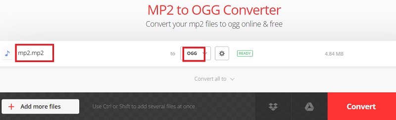 Converteer eenvoudig gratis MP2 naar OGG