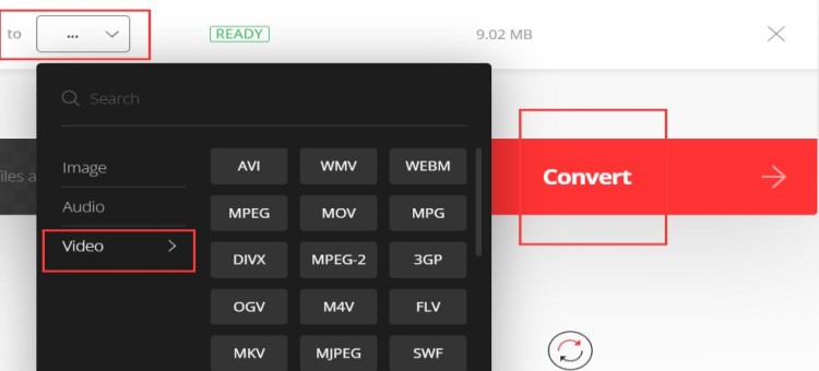 Converter OGG para MPEG com Convertio.co