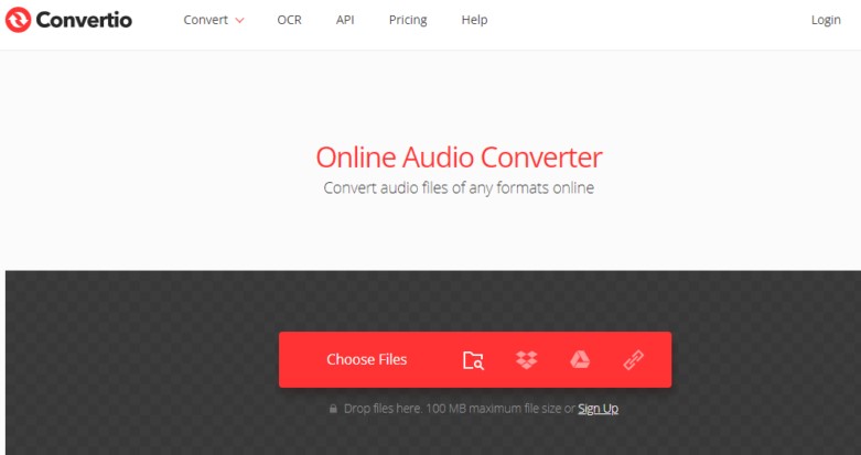 Conversor online para converter M4A para OGG