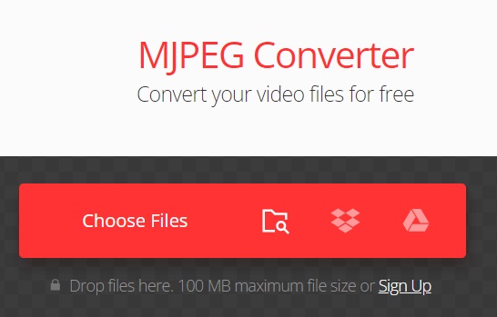 Gebruik Convertio MJPG Converter om MJPG-bestanden te transcoderen