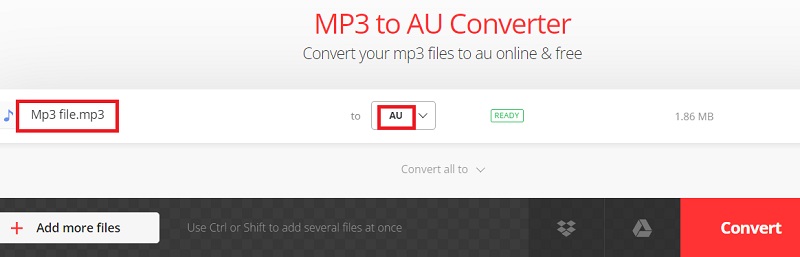 Turn MP3 to AU for Free
