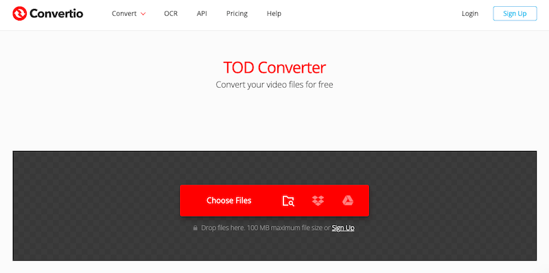 Convert TOD Files at Convertio.co