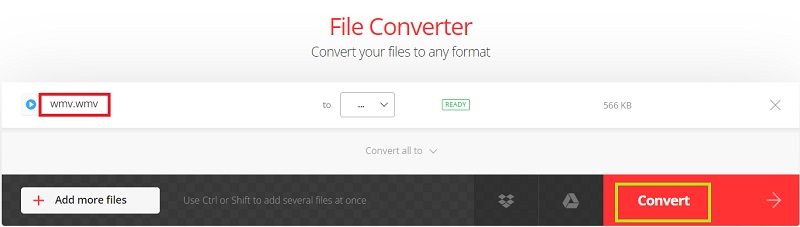 Converta WMV para MPEG4 Online