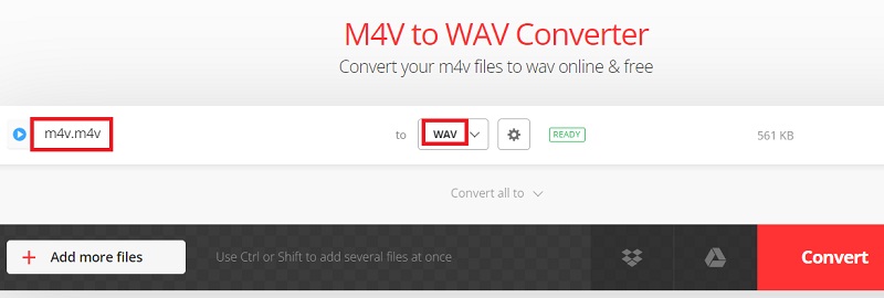 Converteer eenvoudig M4V naar WAV