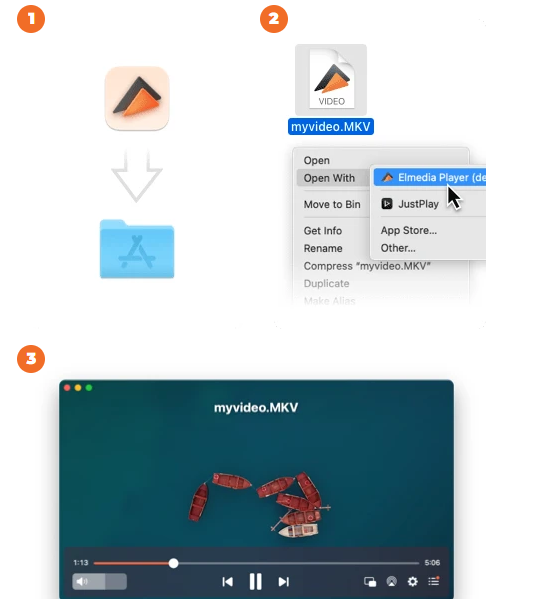 Speel MP4 af met Elmedia Player