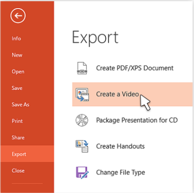 Export Powerpoint as Video