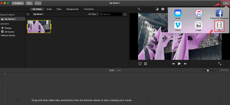 Exporte o iMovie para MP4 no Mac facilmente