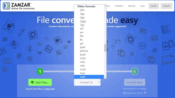 Converter iMovie para MP4 no Windows Online Grátis