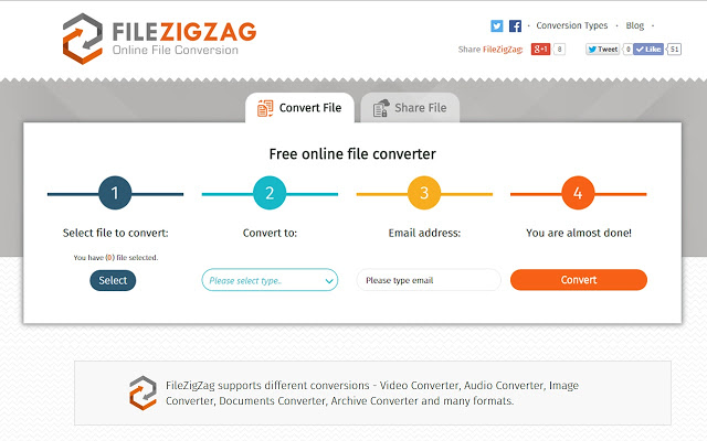 Converter SWF em MP4 com FileZigZag