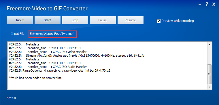 Converteer MP4 naar GIF Gebruik Freemore Video To GIF Converter