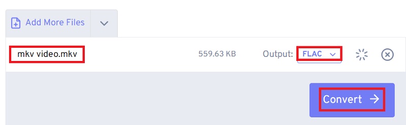 Use FreeConvert to Transfer MKV to FLAC