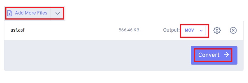 Converta ASF para MOV online gratuitamente