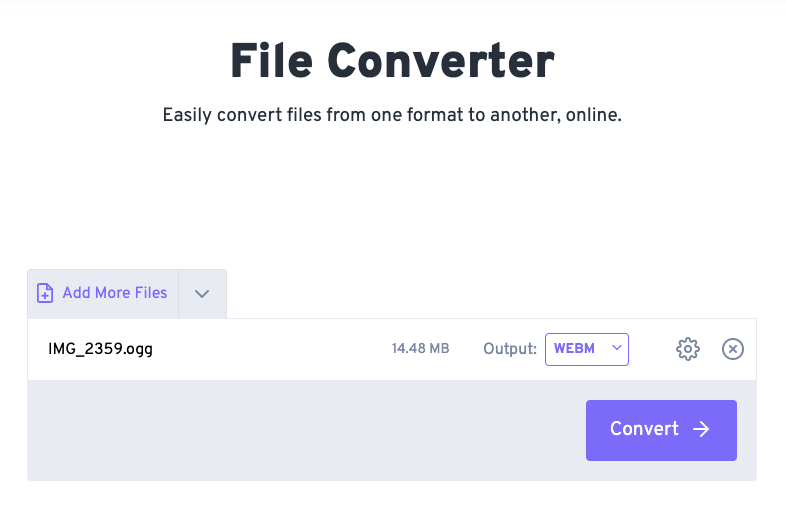 Online OGG to WebM Converter Freeconvert.com