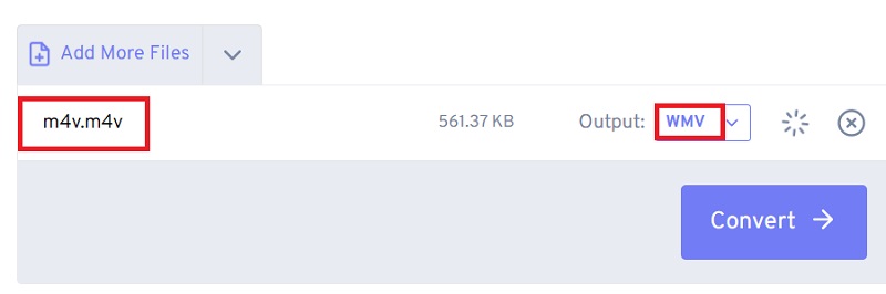 Maak M4V naar WMV met FreeConvert