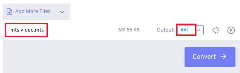 Convert MTS to AVI with Online Tools
