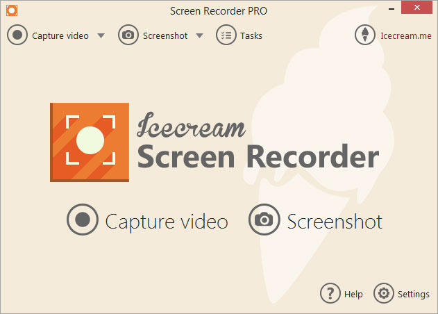 Запись экрана с помощью устройства записи экрана Icecream