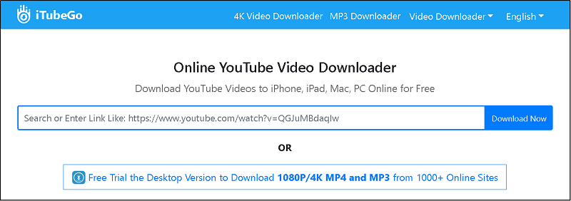 Downloader para Mac YouTube iTubeGo Online