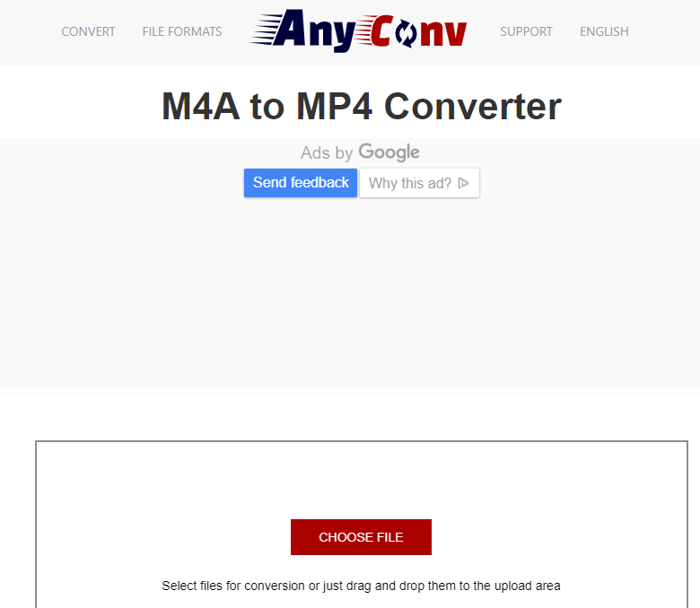 Converteer M4A naar MP4 met AnyConv