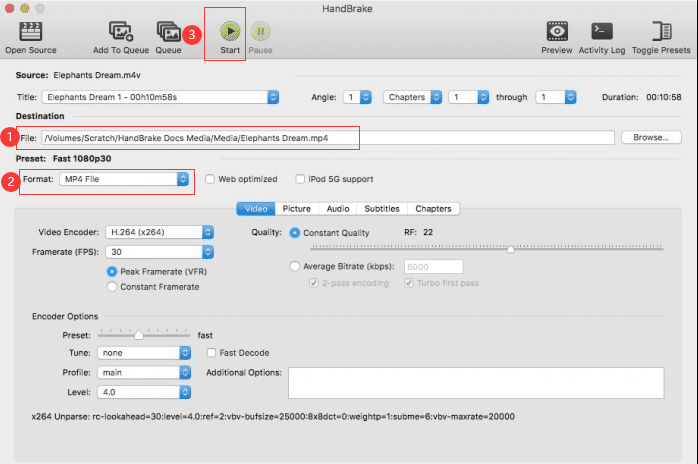 Converteer MP4 naar MP3 met HandBrake op Mac