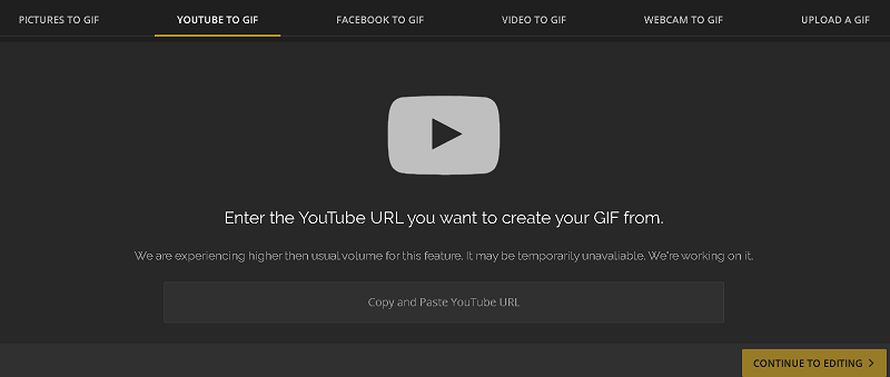 YouTube 到 GIF Maker MakeAGIF