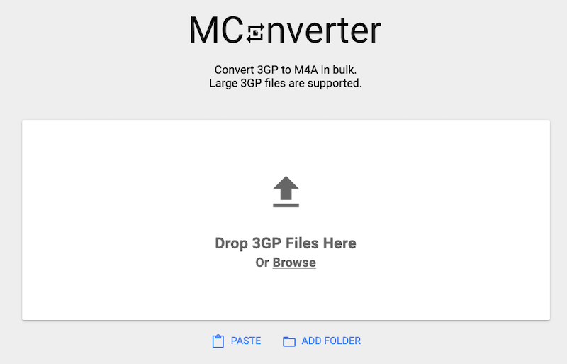 MConverter: 무료 온라인 3GP에서 M4A로의 변환기