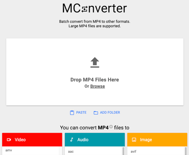 Użyj MConverter, aby przekonwertować MP4 na AMV Online