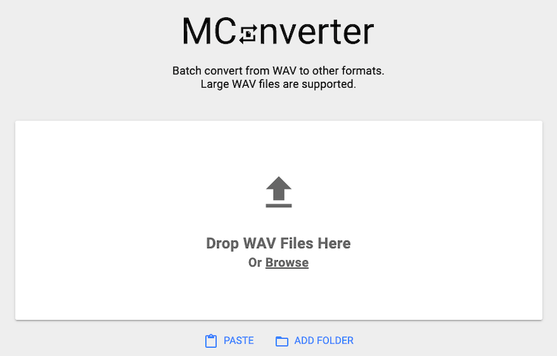 MConverter: مجاني على الإنترنت لتحويل WAV إلى MOV