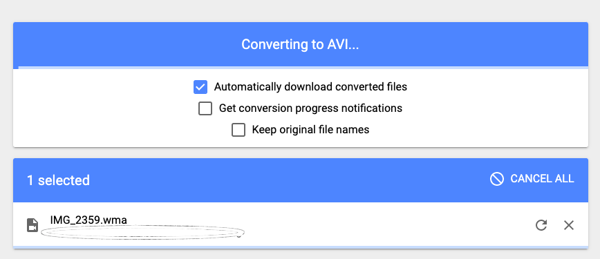 قم بتحويل ملفات WMA إلى تنسيق AVI باستخدام MConverter.eu